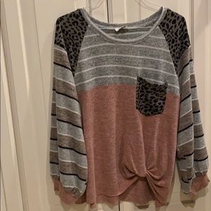 Women’s Umgee Multi-Print Top